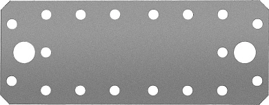 Пластина крепежная 140х55x2.5мм оцинкованная 1шт. (31023-140) ЗУБР