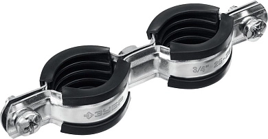 Хомут трубный двойной 3/4, цинк, 8 шт (37890-25-29) ЗУБР