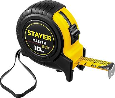 Рулетка 10м/25мм ударостойкий обрез. корп. "TopTape" (34025-10_z01) STAYER