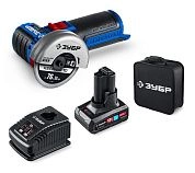 Угловая мини шлифмашина бесщеточная,12В, D76мм, 1 АКБ тип Т7 4Ач, Профессионал (AB-76-41) ЗУБР