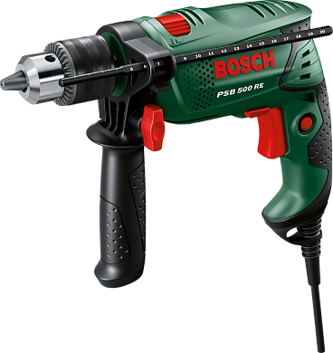 Дрель ударная EasyImpact 500 (500 Вт, до 10 мм в бет., 1 скор.,патрон БЗП,чем.)(0 603 130 003) BOSCH