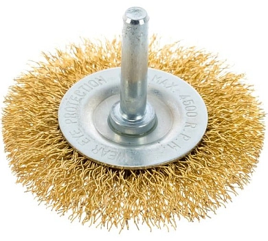 Щетка дисковая для дрели 60мм, витая латун. стальн.пров. 0.3мм (74446) MATRIX