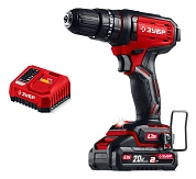 Дрель-шуруповерт ударная аккум. ДШУ-40-21 (LMS) (20.0 В, 1 акк. х 2.0 А/h, 40 Нм, кор.) ЗУБР