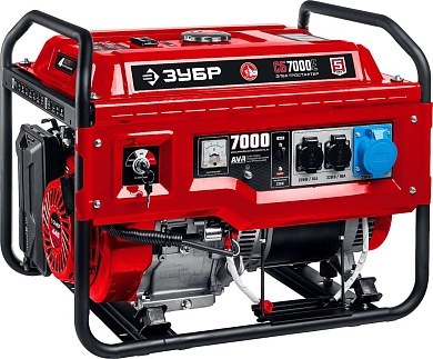 Генератор бензиновый с электростартером СБ-7000Е, 7000Вт ЗУБР