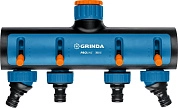 Распределитель поливочный, четырехканальный 3/4″ - 1″ (8-426313_z02) GRINDA