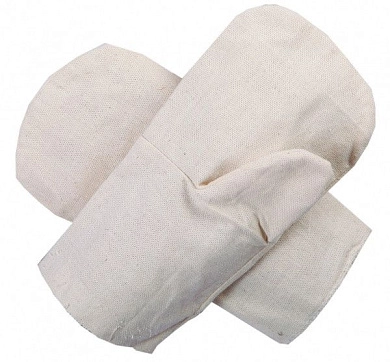 Рукавицы х/б с двойным наладонником миткаль