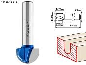 Фреза пазовая галтельная, D= 15,8мм, рабочая длина-11мм, радиус-7,9мм, хв.-8 мм (28751-15.8-11) ЗУБР