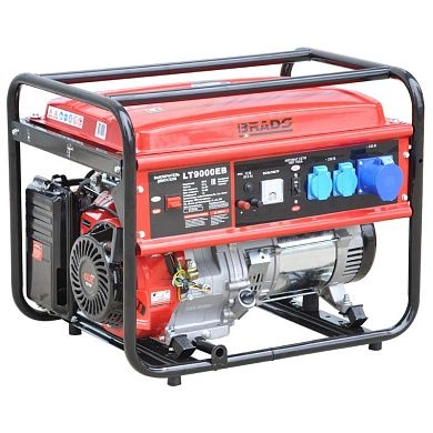 Электростанция BRADO LT9000EB (6.5кВт, 2х230В/16А/3.5кВт, 1х230В/32А/6кВт, 12В, бак 25.0л), BRADO