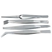 Пинцеты набор 4шт., нержавеющая сталь (914845) SPARTA