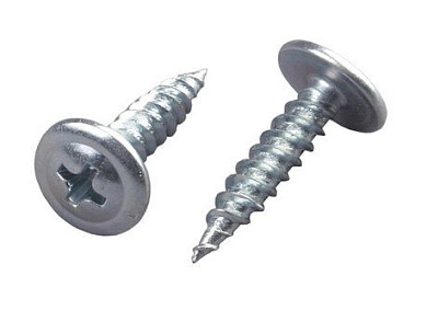 Саморез с прессшайбой 4.2х13 мм (стандарт. шаг, белый цинк, острый 011, уп. 1000 шт.)