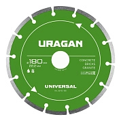 Диск алмазный сегментированный UNIVERSAL 180 мм (36705-180) URAGAN