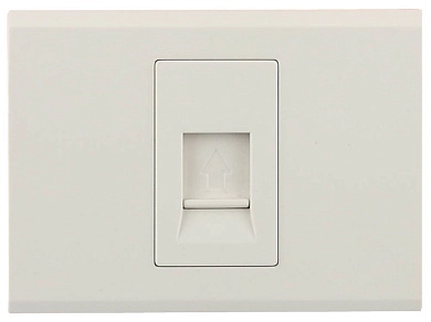 Розетка "ЭФФЕКТ" телефонная, одинарная, без вставки и рамки, цвет бежевый (SV-54417-B) СВЕТОЗАР