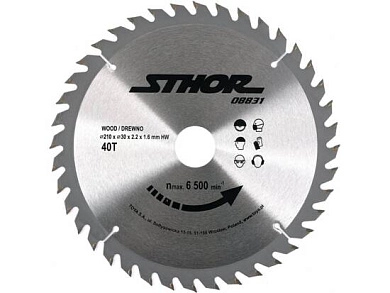 Диск пильный 210х30х40Т по дереву (08831) STHOR