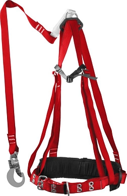 Пояс лямочный, ленточный строп с амортизатором "Урал" (11583) ЗУБР