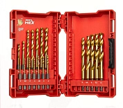 Набор сверл по металлу 2.0-10.0 мм, HSS-G, 19шт. Shockwave Tin Red Hex (4932493866) MILWAUKEE