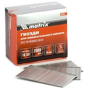 Гвозди 16GA для пневм. нейлера сечение 1,6х1,4, длина 45 мм, 2500 шт (57613) MATRIX