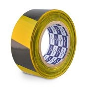 Лента сигнальная 50мм/200м, черно-желтая (28216) Klebebander