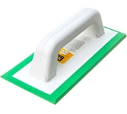 Терка для затирки, 100х260мм, с твердой резиной, зеленая (0840-182512) HARDY