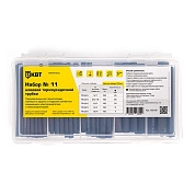 Набор термоусадочных трубок №11 (черные), 100мм, в органайзере (85192) КВТ