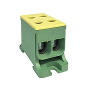 Клемма силовая вводная двойная КСВ 16-50 желто-зеленая ETP