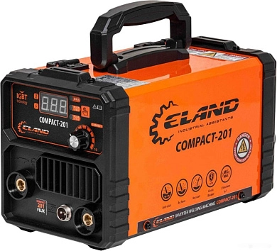 Полуавтомат сварочный COMPACT-201 (MIG/MAG/MMA, 4.4кВт, 220В, 20-180А, ПВ60% КПД 85%) ELAND