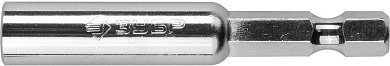 Держатель магнитный для бит 60мм 1/4", цельный (26713-60) ЗУБР
