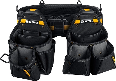 Пояс монтажника KBS-3L, в комплекте: пояс монтажника и 2 большие сумки (38761) KRAFTOOL