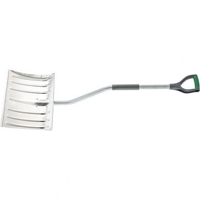 Лопата снеговая алюминиевая, 465*340*1300мм, стальной черенок (61573) PALISAD