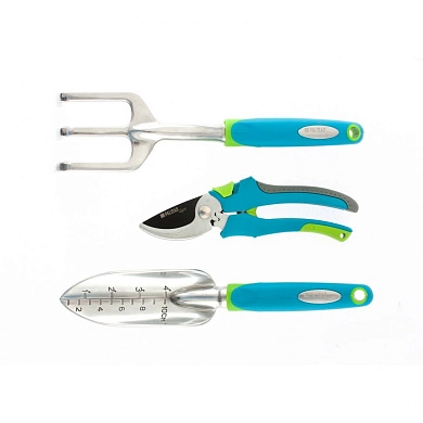 Набор садового инструмента с секатором, алюминиевый цельнолитой, 3 предмета, LUXE (62901) PALISAD