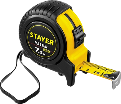 Рулетка 7.5м/25мм, прорез. корпус, быт. "TopTape" (34025-07_z01) STAYER