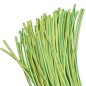 Трубка термоусаживаемая ТУТ 8/4 желто-зеленая (66128) ETP