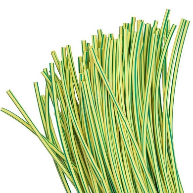 Трубка термоусаживаемая ТУТ 8/4 желто-зеленая (66128) ETP