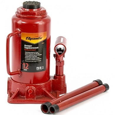 Домкрат гидравлический бутылочный, 12т, h подъема 210-400мм (50326) SPARTA
