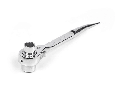 Ключ коликовый торцевой трещоточный 13х17мм, хром (121325) HORTZ