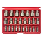 Экстракторы для шпилек 1/8"-7/8", набор 25пр., 42CrMo (HD-06034) H-D