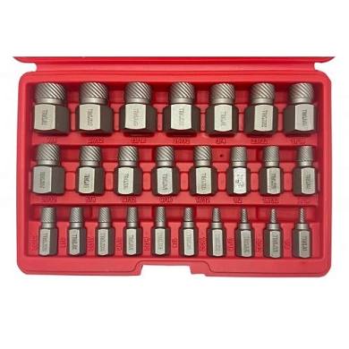 Экстракторы для шпилек 1/8"-7/8", набор 25пр., 42CrMo (HD-06034) H-D