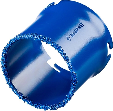 Коронка кольцевая c карбид-вольф. покр., 67мм, высота 55мм "ПРОФЕССИОНАЛ" (33350-67_z01) ЗУБР