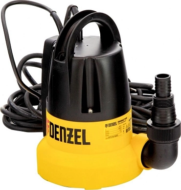 Насос дренажный DP500E, 500 Вт, подъем 7 м, 7000 л/ч Denzel