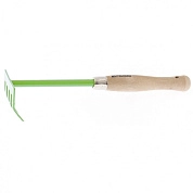 Грабли 5-зубые, 90х330 мм, стальные, деревянная рукоятка (61755) PALISAD