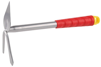 Мотыжка GRINDA, сердцевидное лезвие, 2 зубца, из углеродистой стали с коннекторной системой, 310 мм