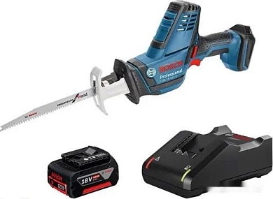 Ножовка сабельная аккум. GSA 18 V-LI C (18В,1акк.х4.0 А/ч,дер.200мм,кор.)(0 615 990 M3Y) BOSCH