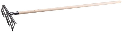 Грабли садовые с черенком, 10 витых зубцов (4-39581-10) ЗУБР