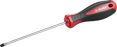 Отвертка "МАСТЕР", Cr-v, эргономичная двухкомп. рукоятка, SL3,0x100мм (25061-3.0-100_z03) ЗУБР