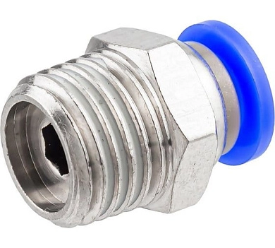 Фитинг для пластиковых трубок, наруж.резьба 1/4", 6 мм (F-SPC06-02) Forsage