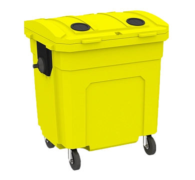 Контейнер пластмассовый хозяйственный для мусора 1100л на колесах (пластик)