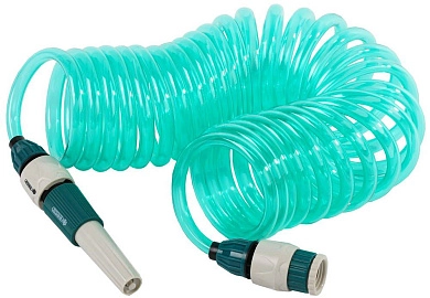 Шланг спиральный для полива с наконечником и двумя внешними соединителями (4270-55895) RACO