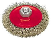 Щетка коническая (гофр) 115ммхМ14, стальн. латун. пров. (06973) VOREL