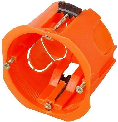 Коробка установочная СВЕТОЗАР для полых стен, макс. напряжение 400В, с пластиковыми лапками, 68х47мм