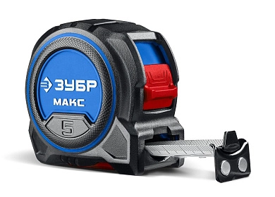 Рулетка 5м/27мм, нейлон. покр.,двухстор.шкала, магн., прорез. корпус, быт. "МАКС" (34060-05-27) ЗУБР