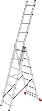 Лестница алюминиевая 3-х секц. NV223 (7 ступ. 183/447см, 9.7кг) (2230307) Новая Высота